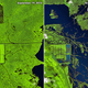 An area in Lafourche Parish near Larose, showing a levee-protected farm.